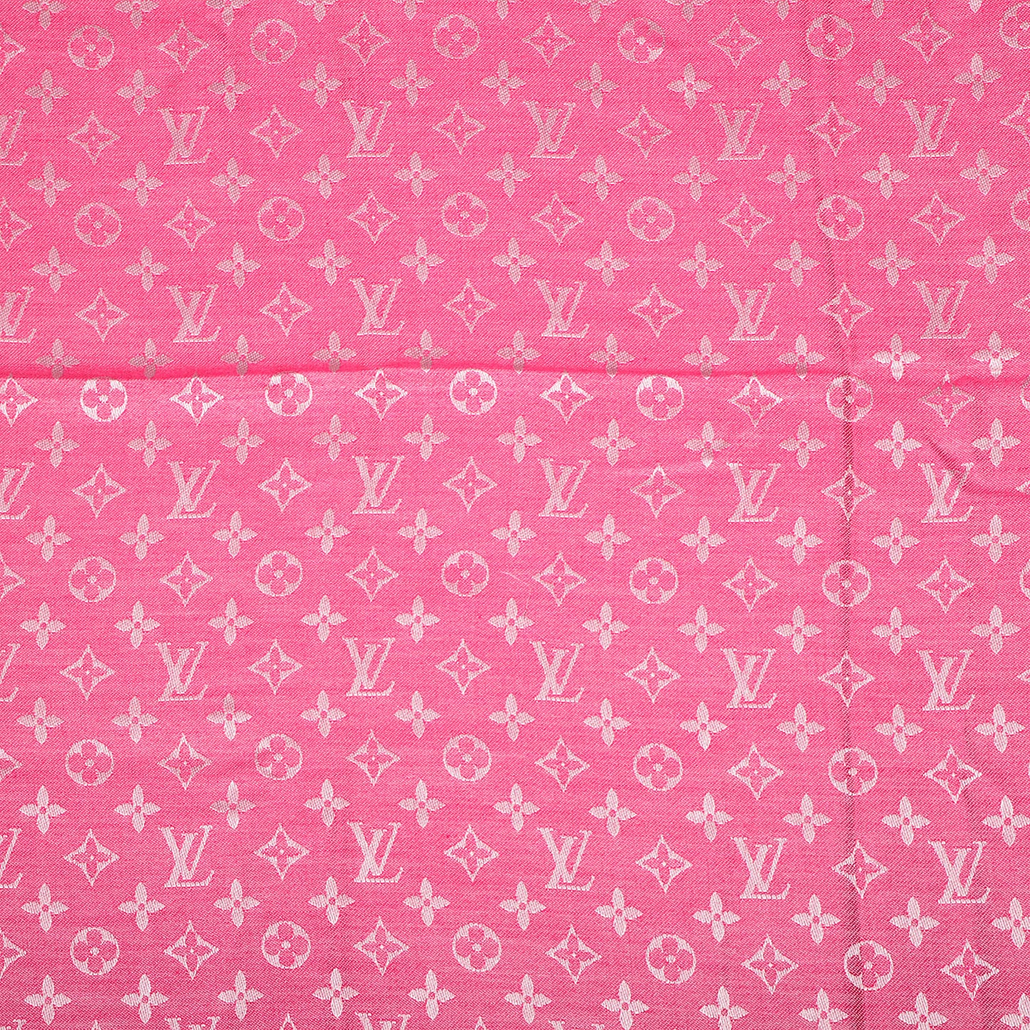 Wool Silk Monogram Denim Shawl Pivoine