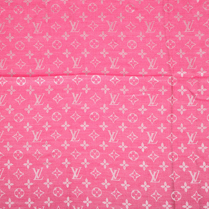 Louis Vuitton Wool Silk Monogram Denim Shawl Pivoine 5 of 6