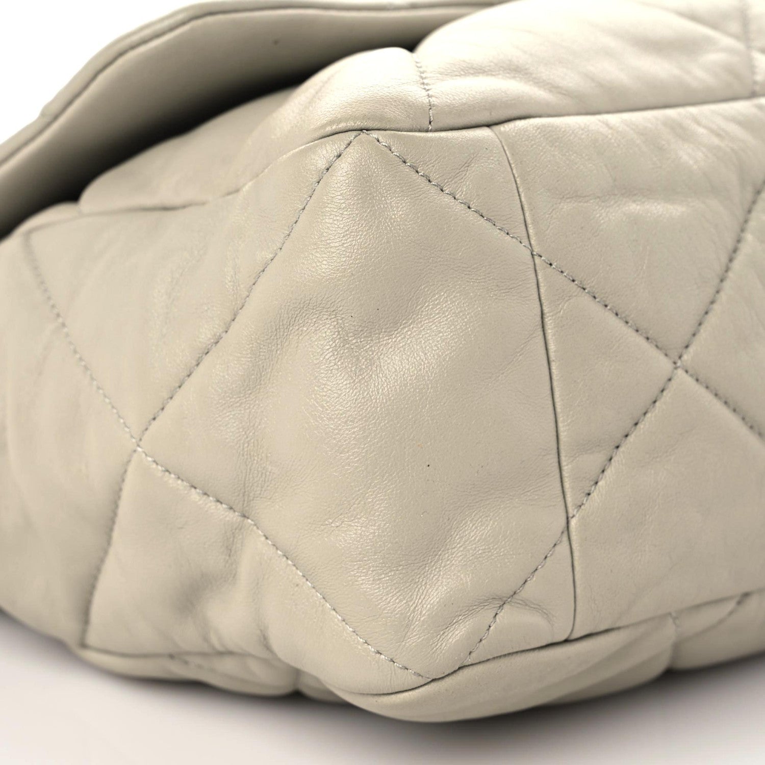 Chanel Lambskin Quilted Maxi Chanel 19 Flap Grey 5 of 12