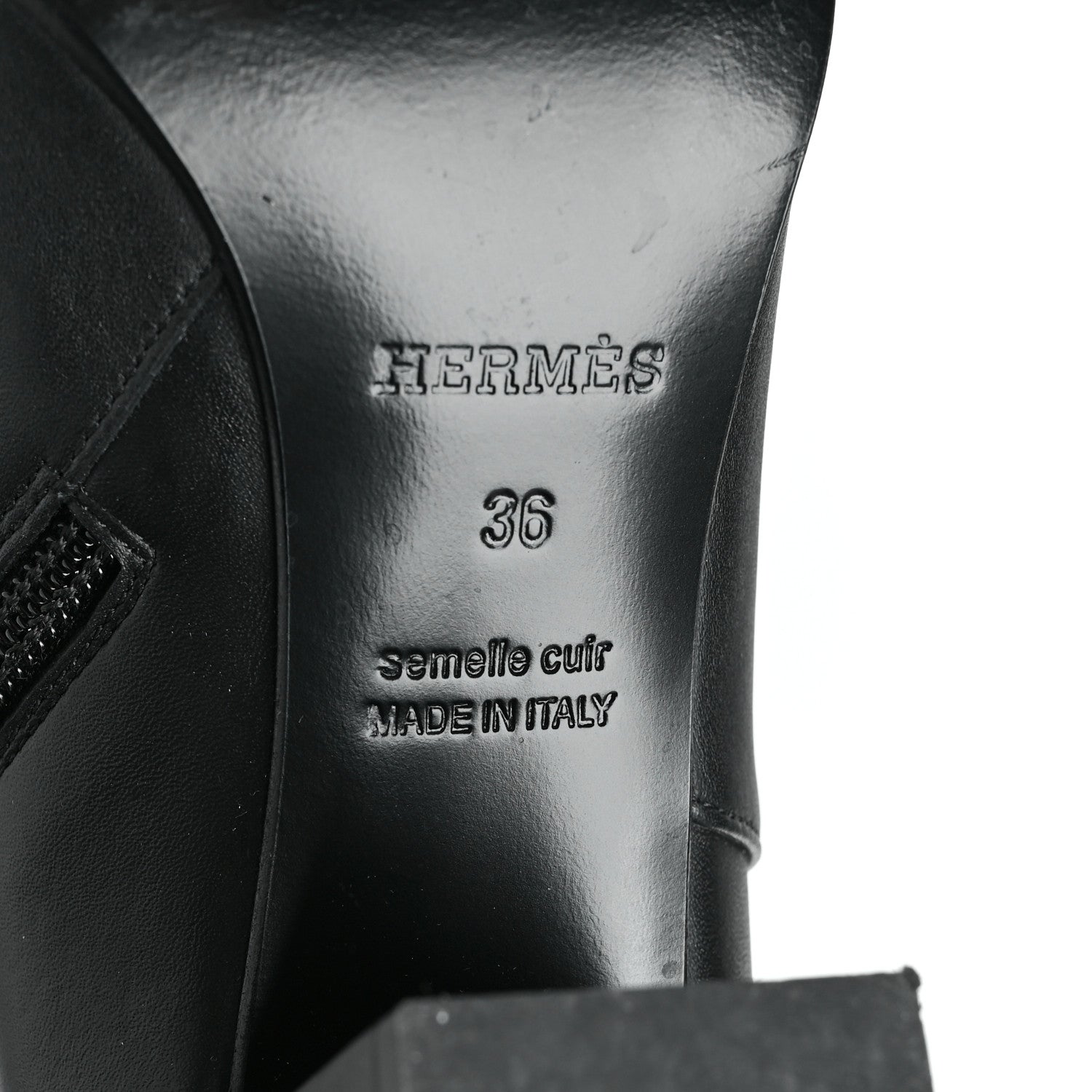 Hermes Calfskin Saint Germain Ankle Boots 36 Black 6 of 8