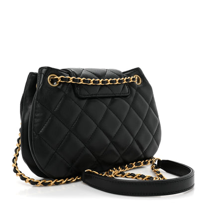 Chanel Lambskin Quilted Small Messenger Bag Black 3 of 10