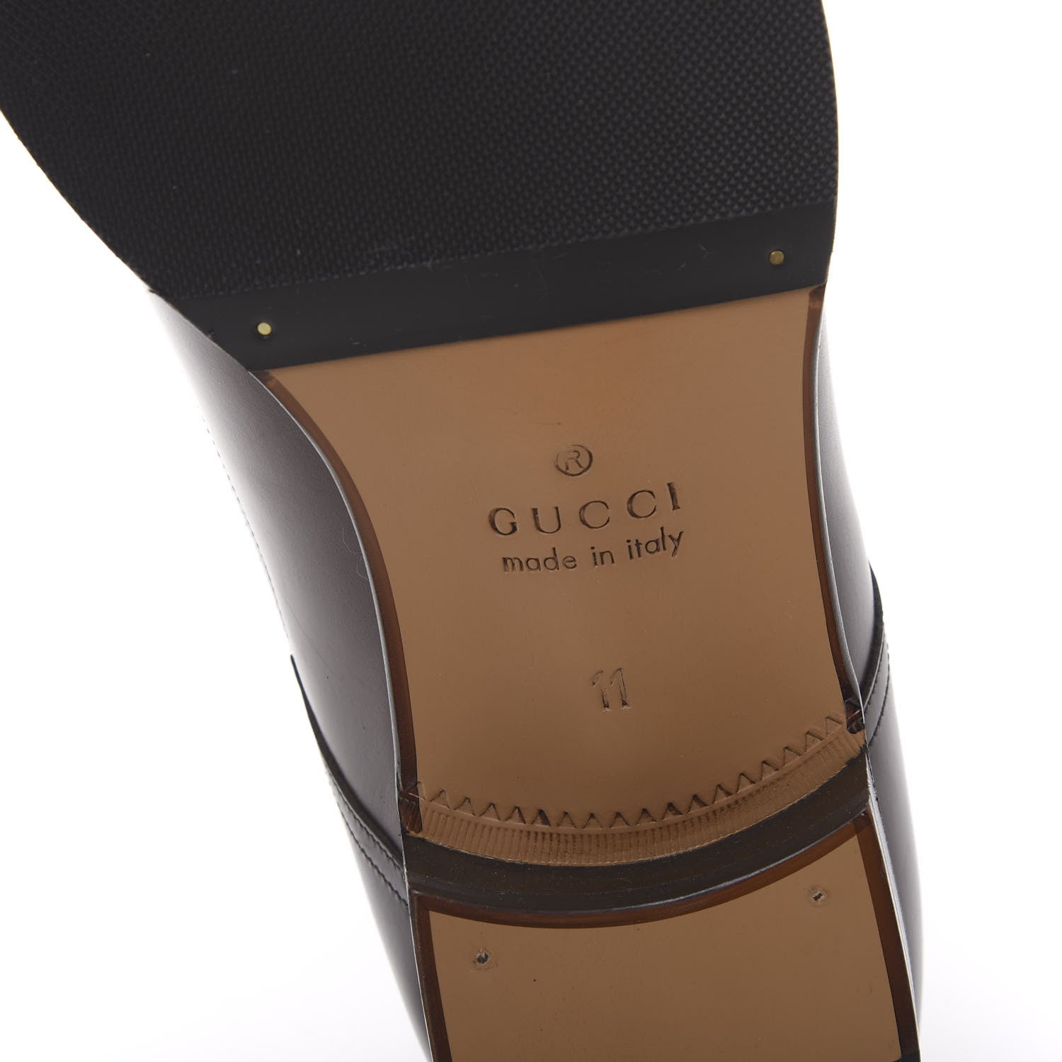 Gucci Calfskin Mens Captoe Oxford Loafers 11 Brown 7 of 10
