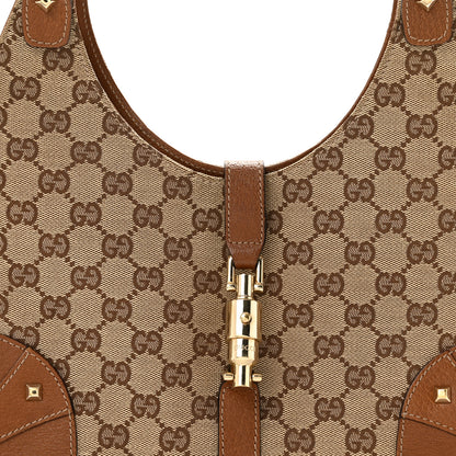 Gucci Monogram Calfskin Large Bardot Shoulder Bag Brown 7 of 14