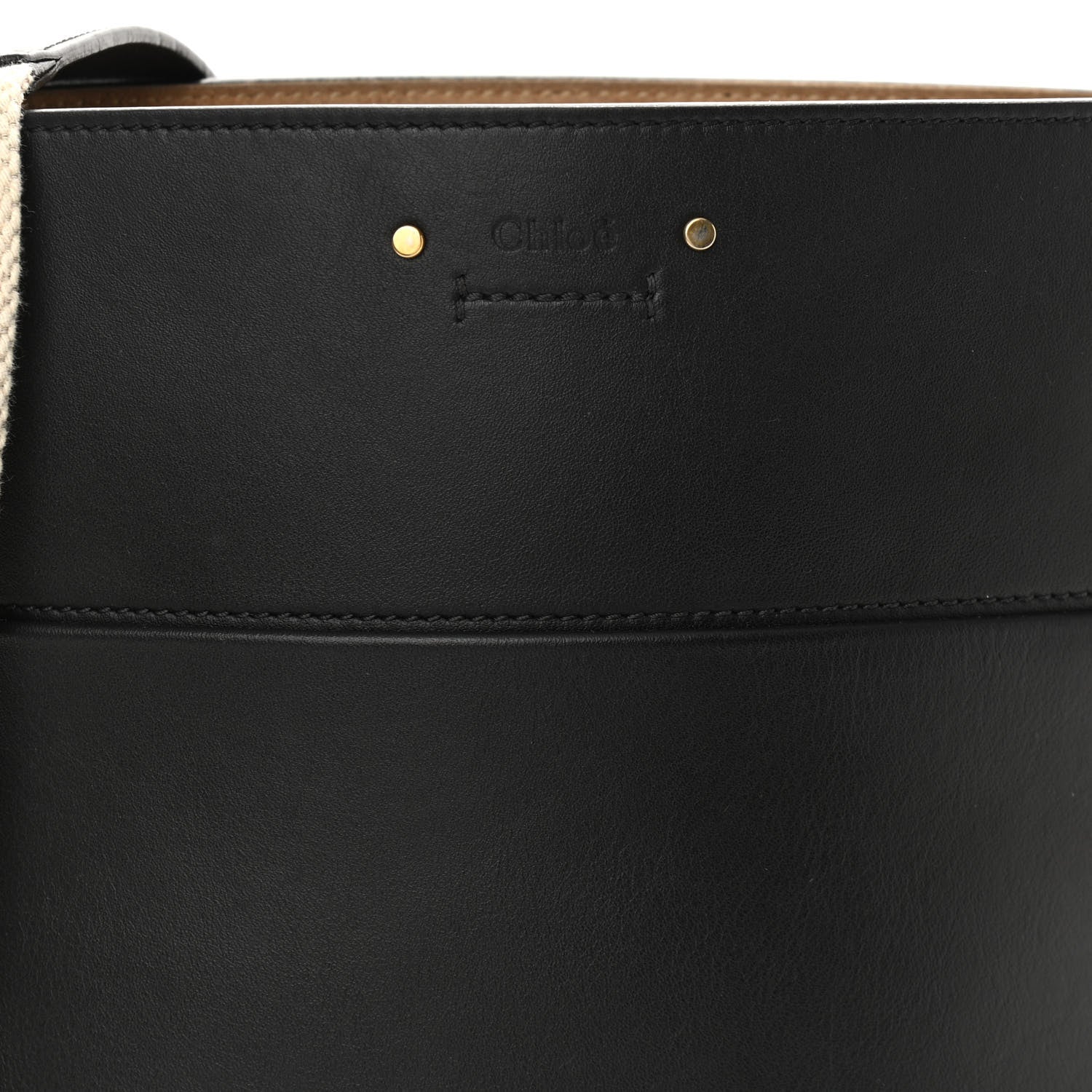 Chloe Smooth Calfskin Mini Roy Bucket Bag Black 8 of 11
