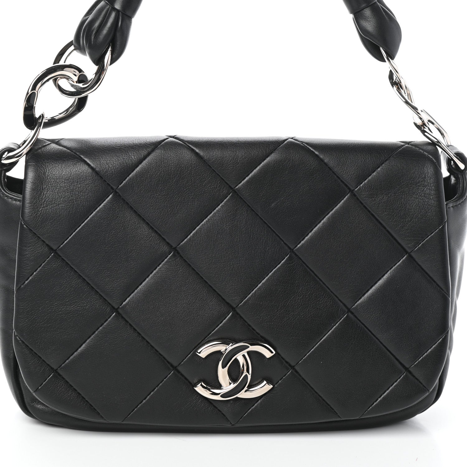 Chanel Lambskin Quilted Flap Bag Black 8 of 10