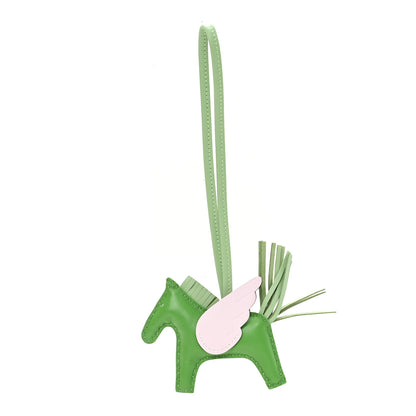 Hermes Milo Lambskin Grigri Rodeo Pegase Horse Bag Charm PM Vert Yucca Vert Criquet Mauve Pale 1 of 5