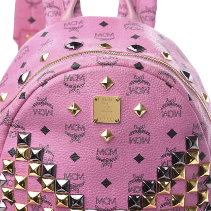 MCM Visetos Studded Medium Stark M Backpack Pink 11 of 11