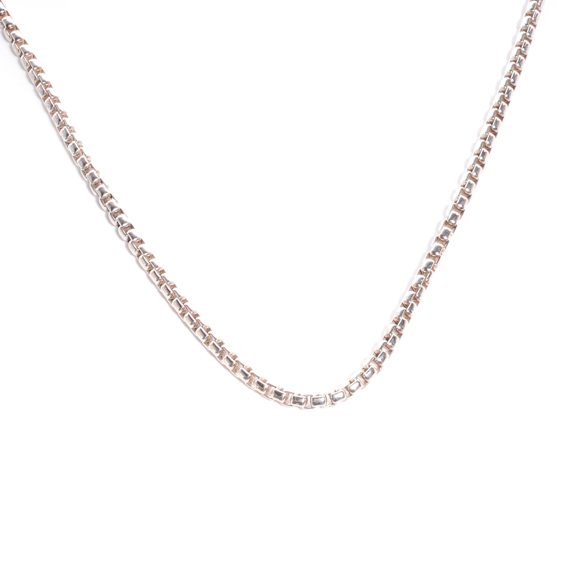 David Yurman Sterling Silver 5mm Box Chain Necklace 1 of 6