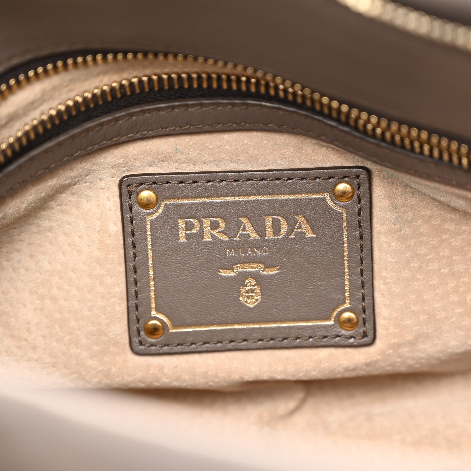 Prada Soft Calf Shopping Satchel Bag Bambu 6 of 14
