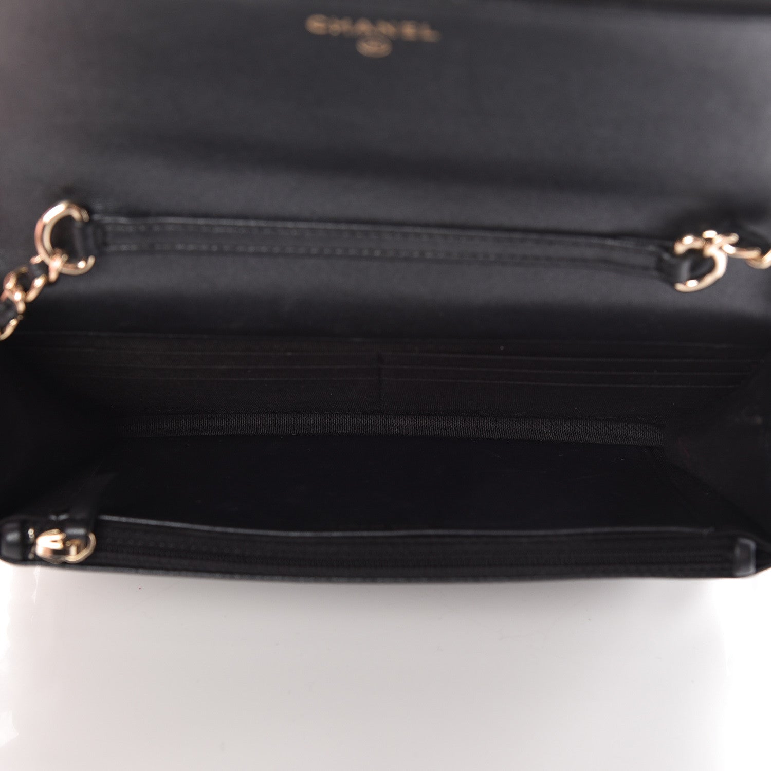 Chanel Iridescent Lambskin Quilted Pearl Wallet On Chain WOC Black 5 of 16