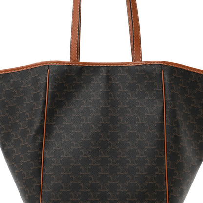 Celine Triomphe Canvas Medium Folded Cabas Tan 8 of 10