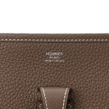 Hermes Taurillon Clemence Evelyne III PM Etoupe 6 of 11