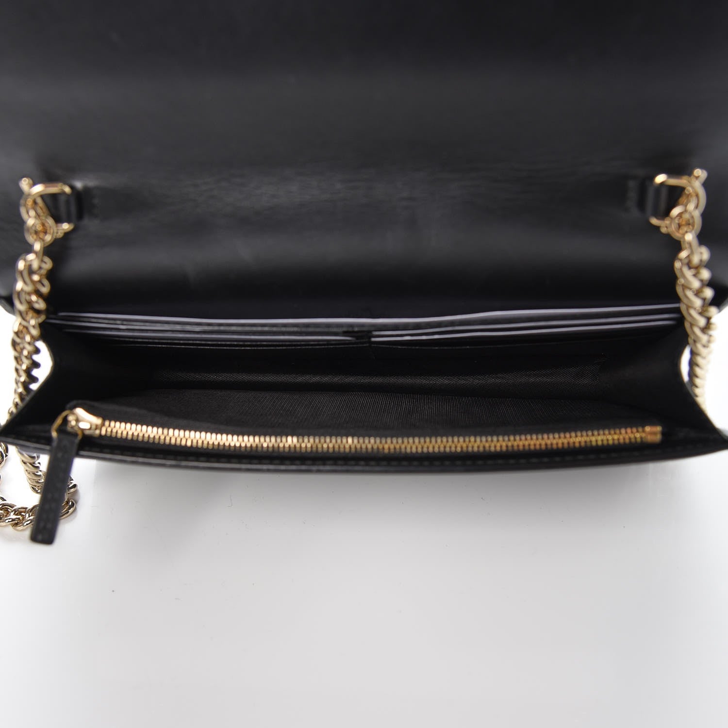 Gucci Guccissima Signature Bowy Chain Wallet Black 5 of 7