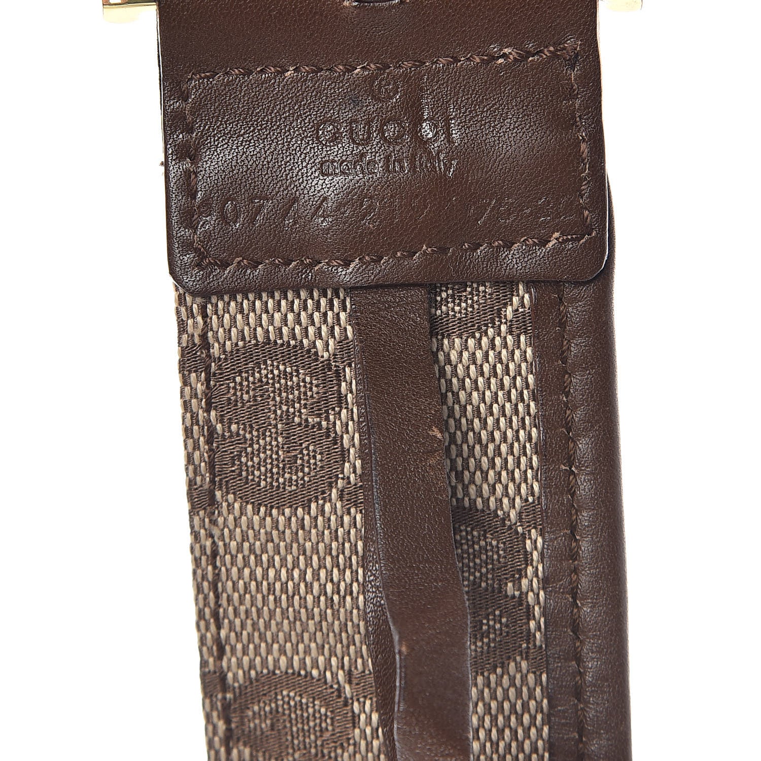 Gucci Monogram Belt 75 30 Dark Brown 6 of 7