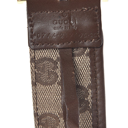 Gucci Monogram Belt 75 30 Dark Brown 6 of 7