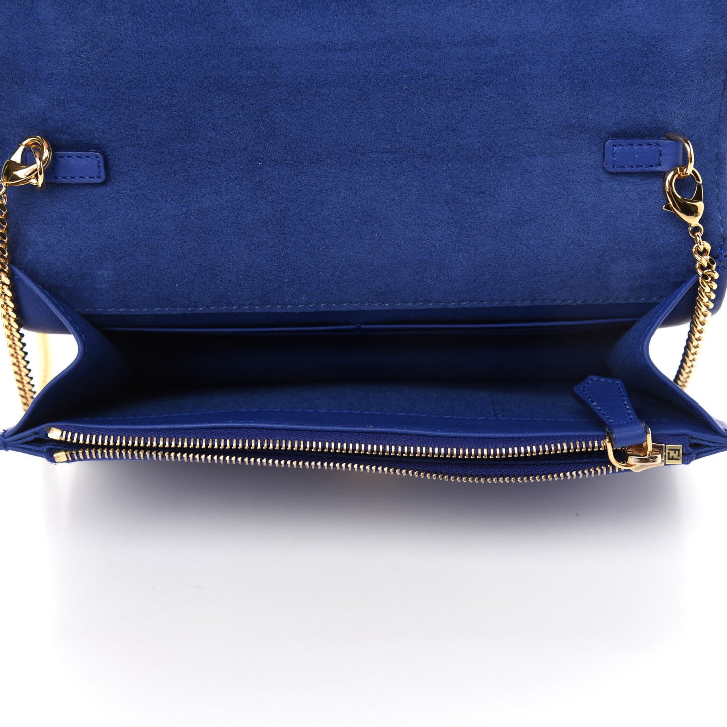 Vitello Flamingo Tube Wallet on Chain Blue Neon