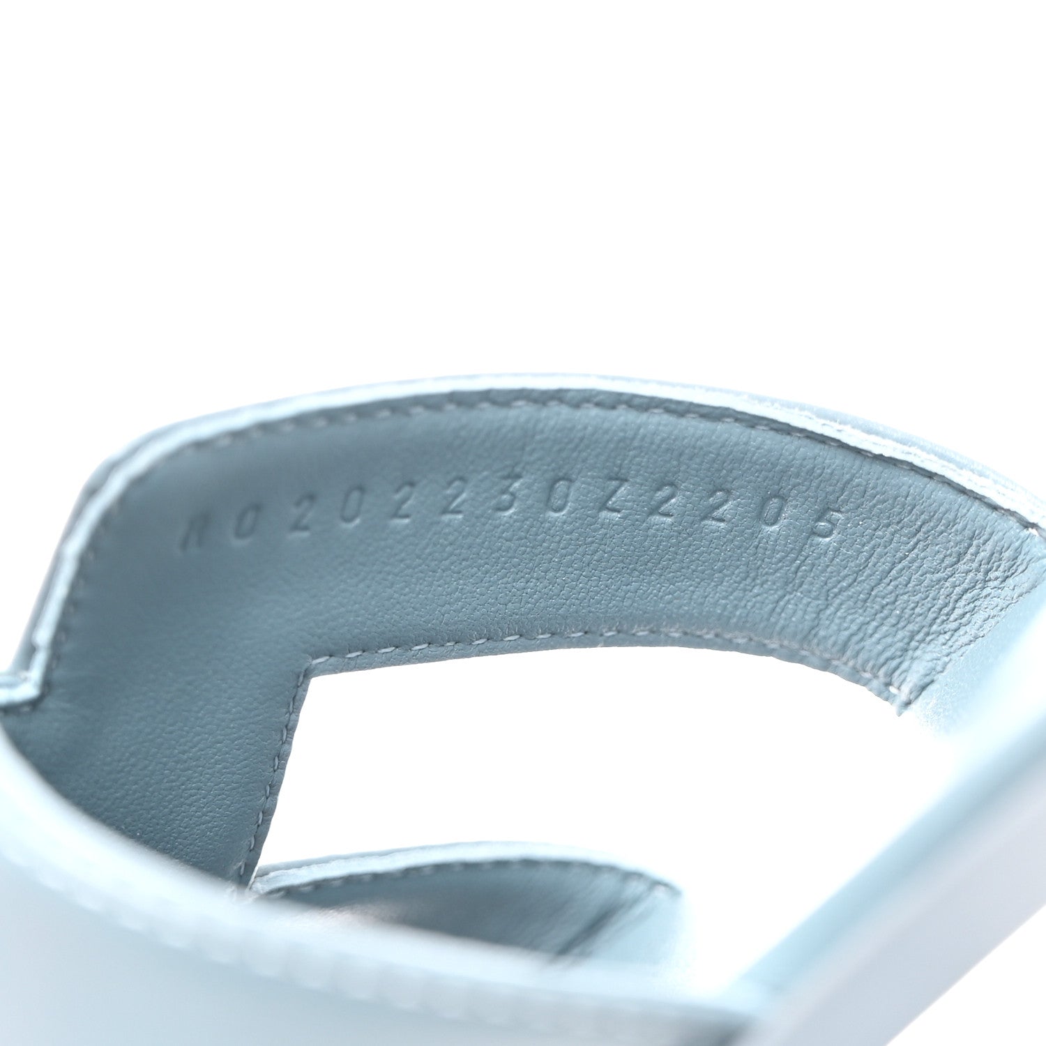 Hermes Box Calfskin Oran Sandals 38 Bleu Pinede 7 of 8