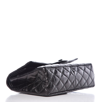 Chanel Glazed Aged Calfskin Quilted 2.55 Reissue 227 Flap So Black 4 of 10