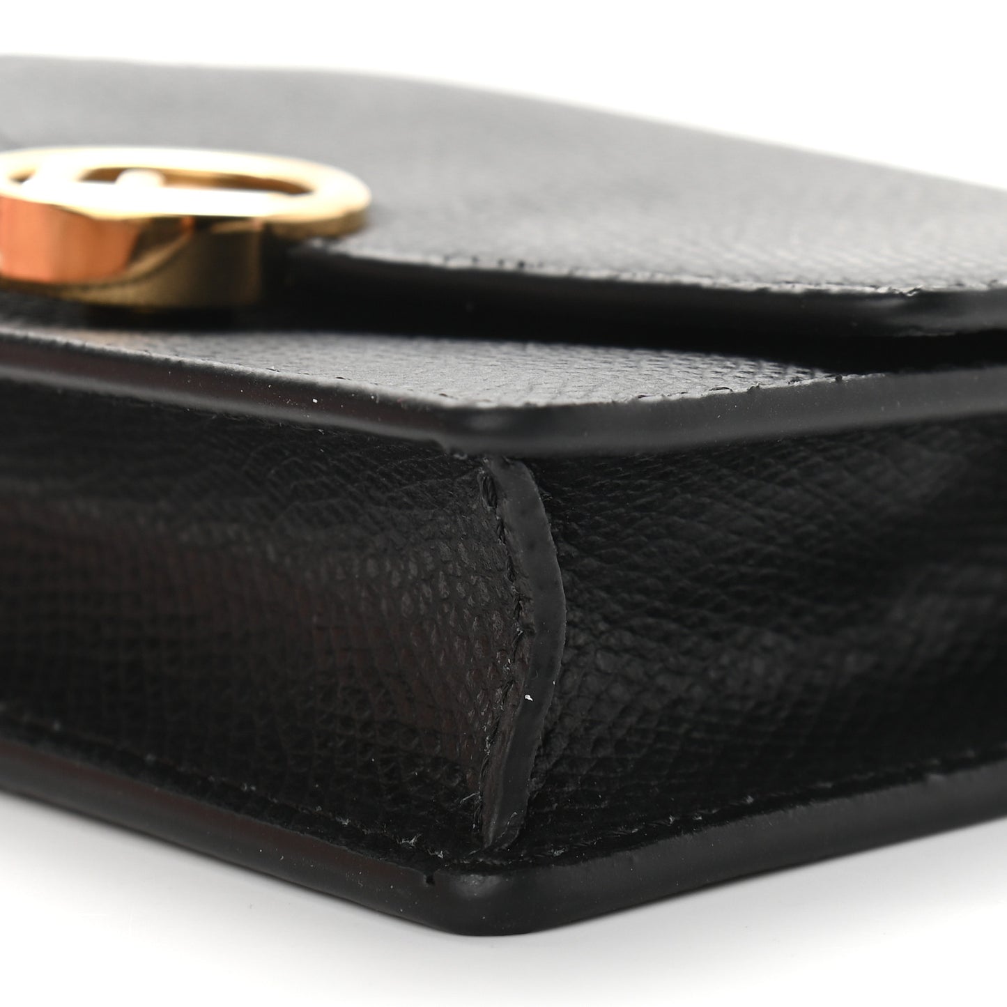 Vitello Cruise F is Fendi Geometric Flap Wallet on Chain Black