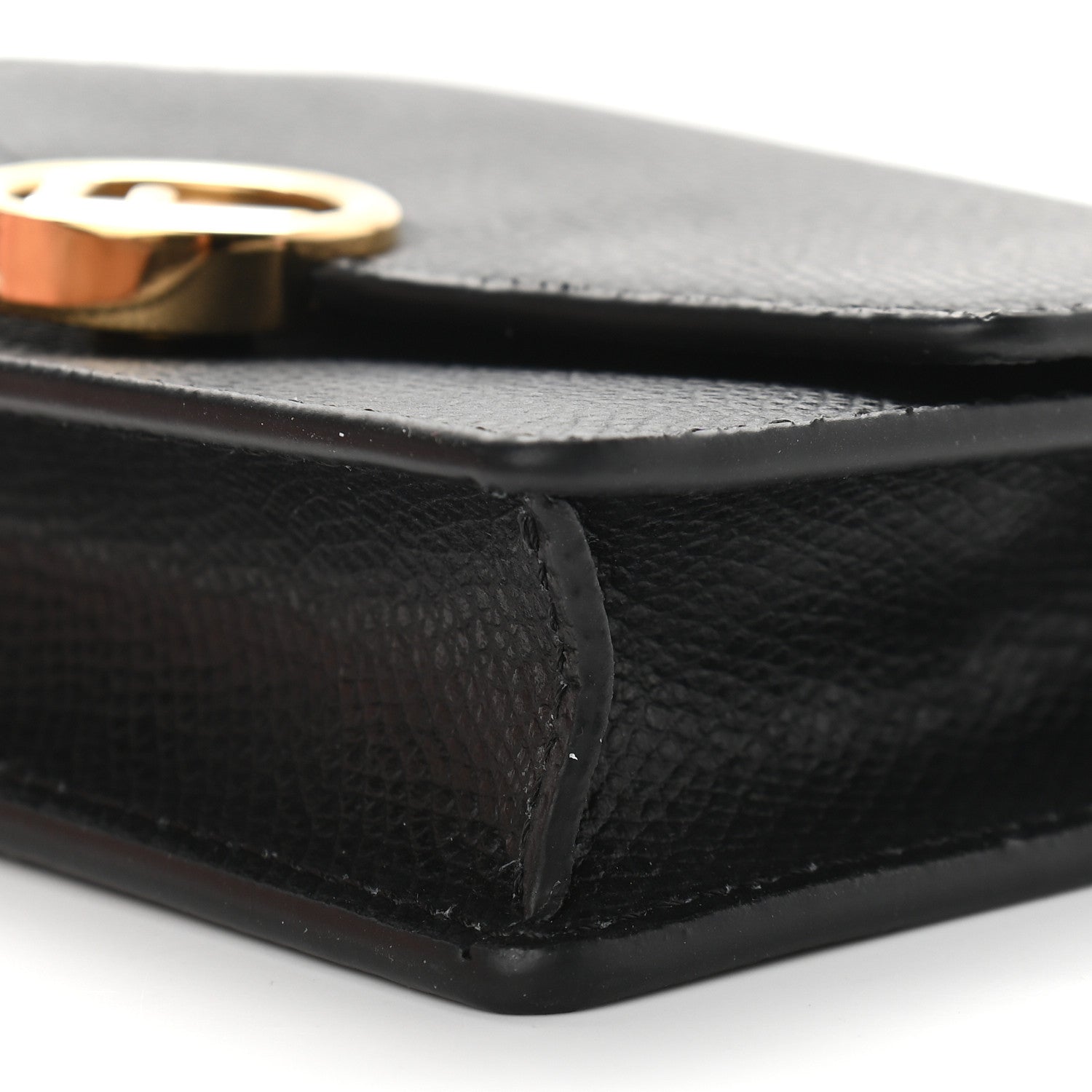 Fendi Vitello Cruise F is Fendi Geometric Flap Wallet on Chain Black 9 of 9