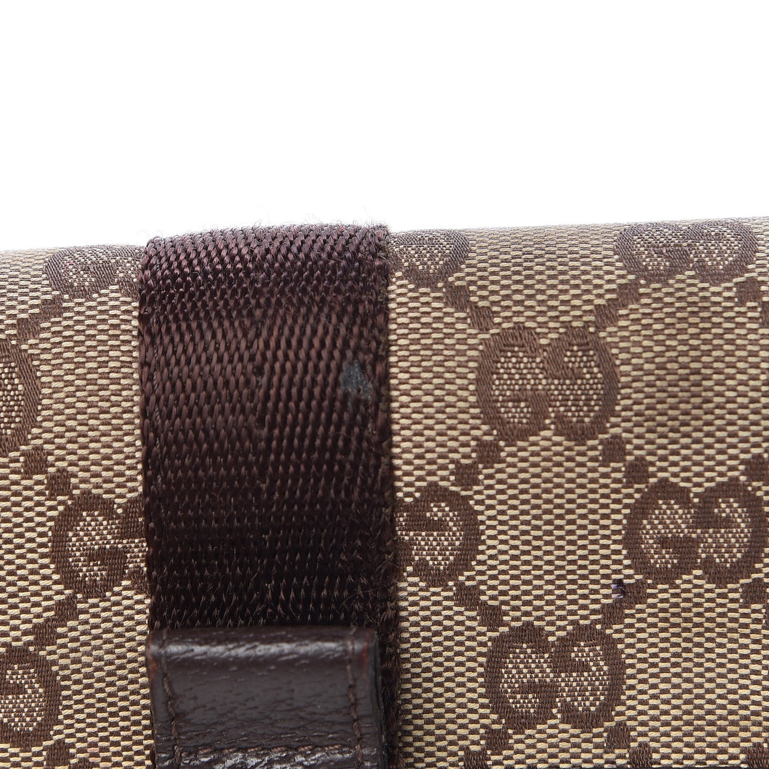 Gucci Monogram Waist Pouch Bag Dark Brown 11 of 12