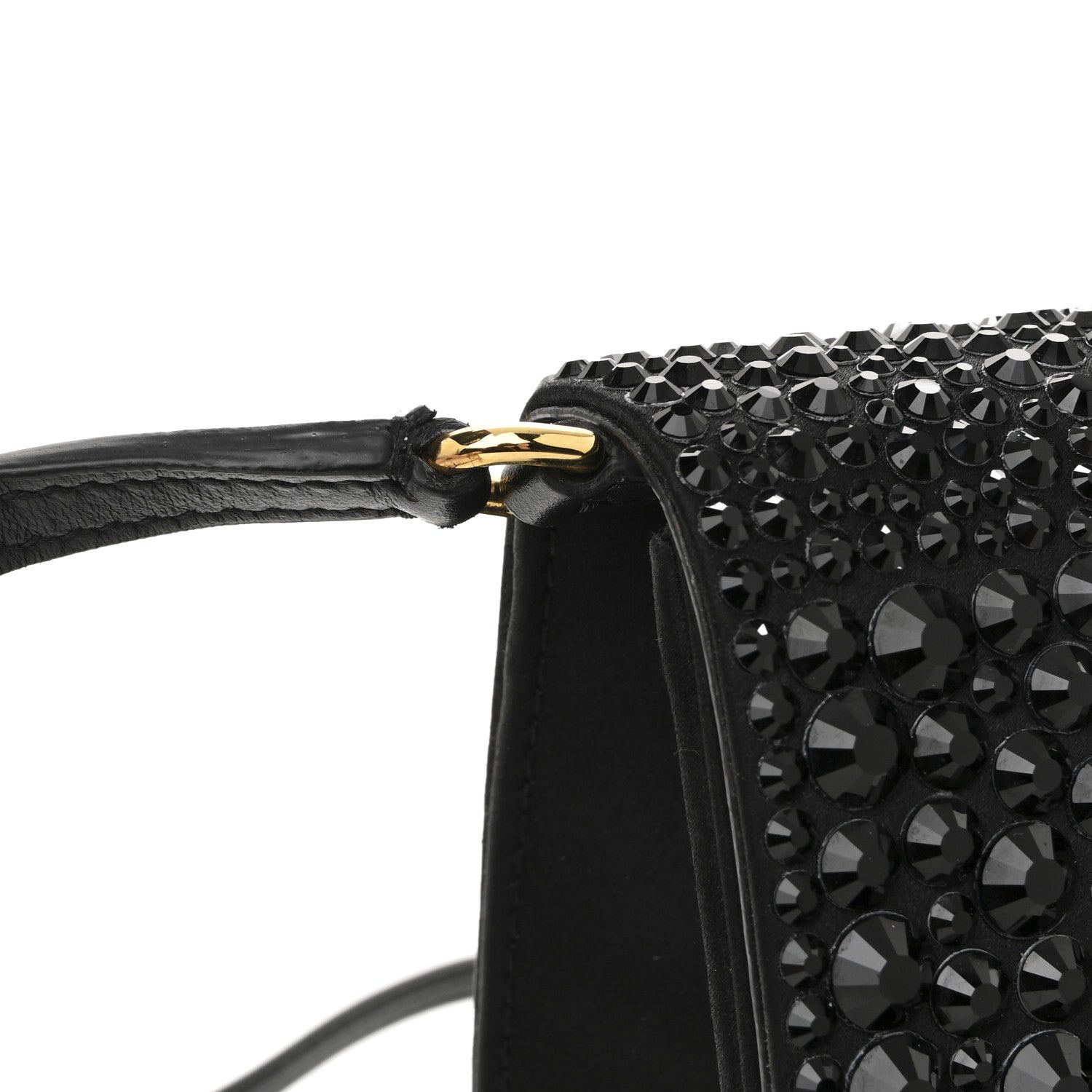 Dolce & Gabbana Satin Crystal DG Logo Flap Crossbody Bag Black 11 of 11