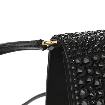 Dolce & Gabbana Satin Crystal DG Logo Flap Crossbody Bag Black 11 of 11