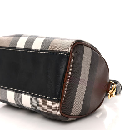 Burberry E-canvas Check Mini Bowling Bag Dark Birch Brown 9 of 9