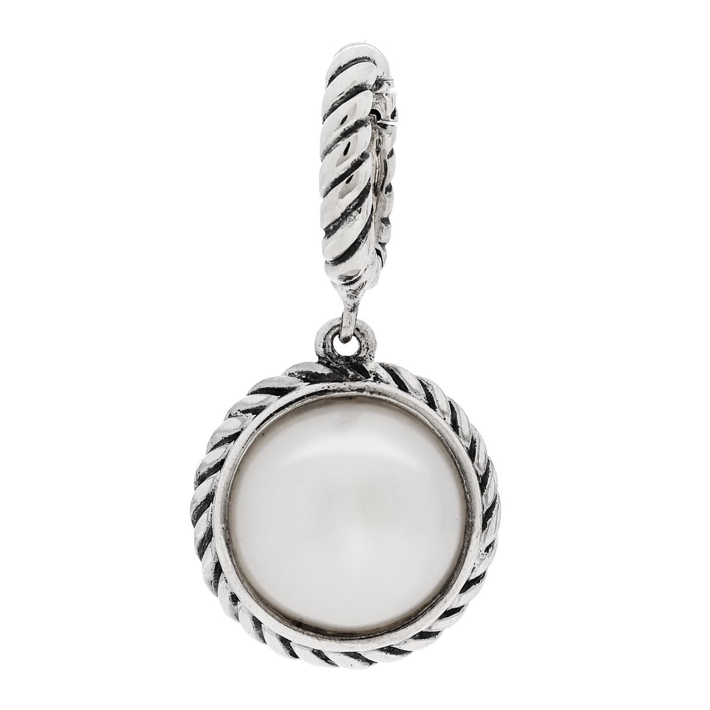 Sterling Silver Pearl Cable Enhancer Pendant