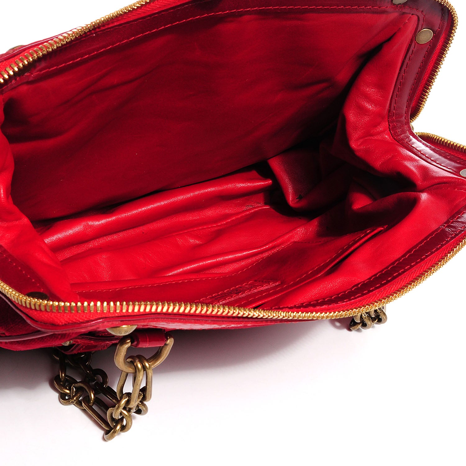 Louis Vuitton Monogram Velours Gracie MM Red 5 of 7