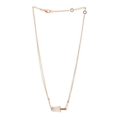 Bulgari 18K Rose Gold Diamond Mother of Pearl Gelati Necklace 3 of 4