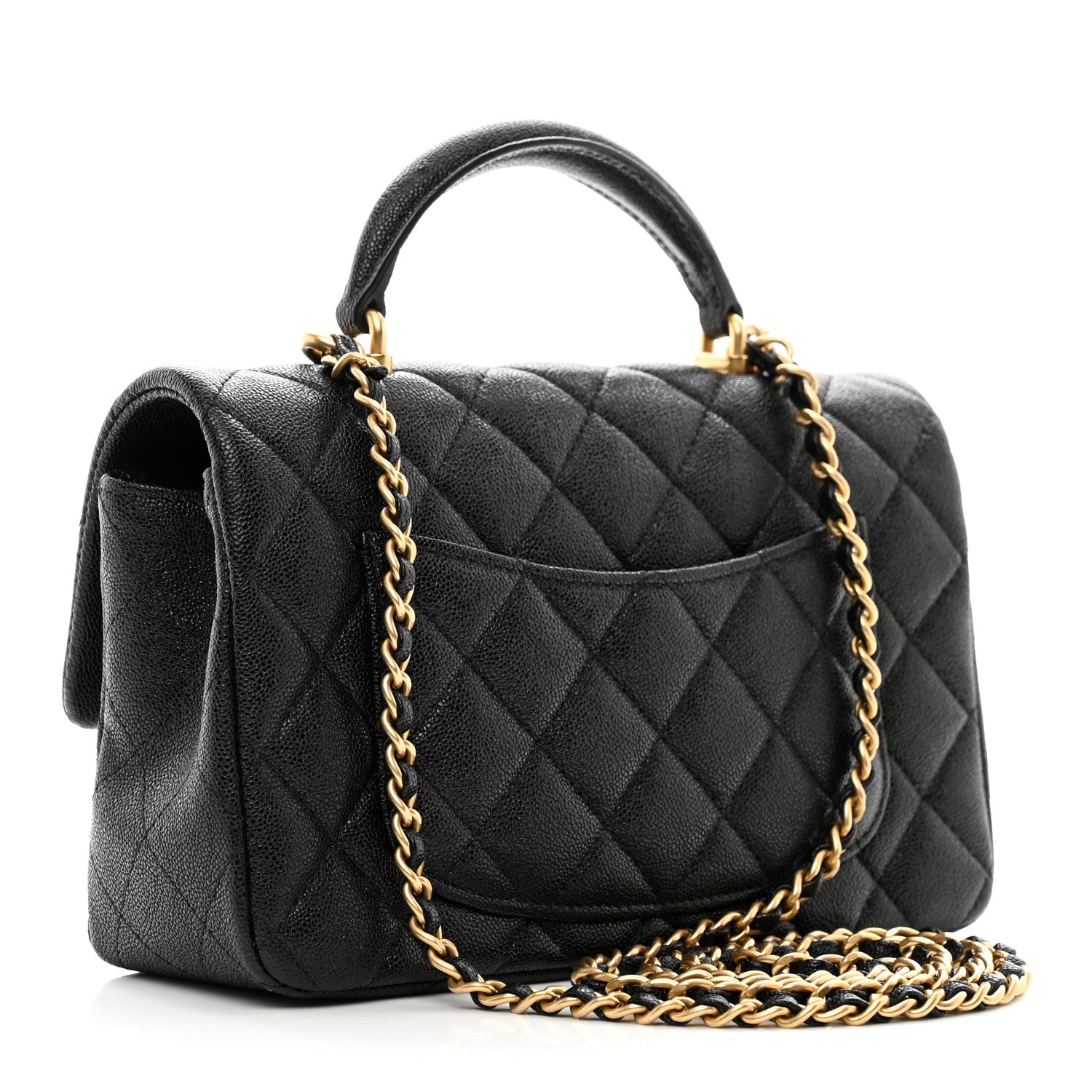 Chanel Caviar Quilted Mini Top Handle Rectangular Flap Black 3 of 10