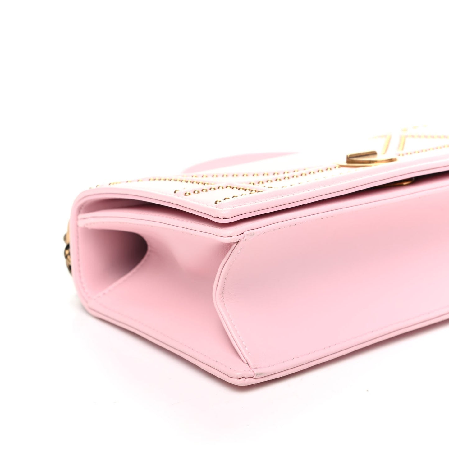 Lambskin Studded Small Diorama Flap Bag Baby Pink