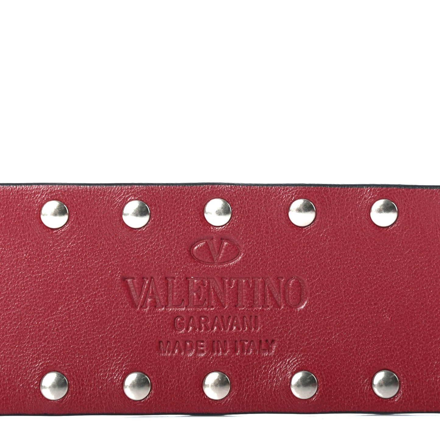 Suede Rockstud Spike Shoulder Strap Rubino