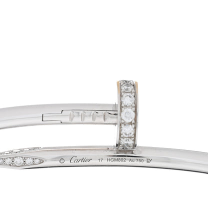 Cartier 18K White Gold Diamond Juste Un Clou Bracelet 17 3 of 3