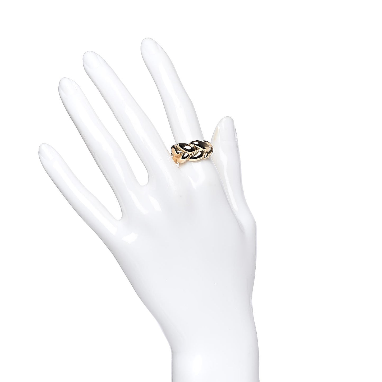 18K Yellow Gold Braided Band Ring 54 6.75