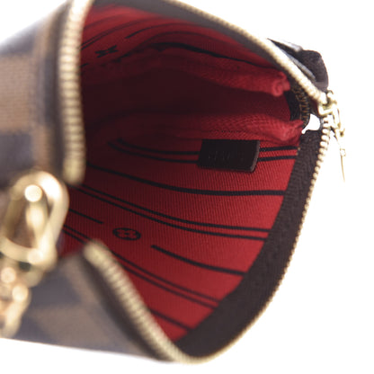 Louis Vuitton Damier Ebene Complice Trunks and Bags Mini Pochette Accessories Red 8 of 8