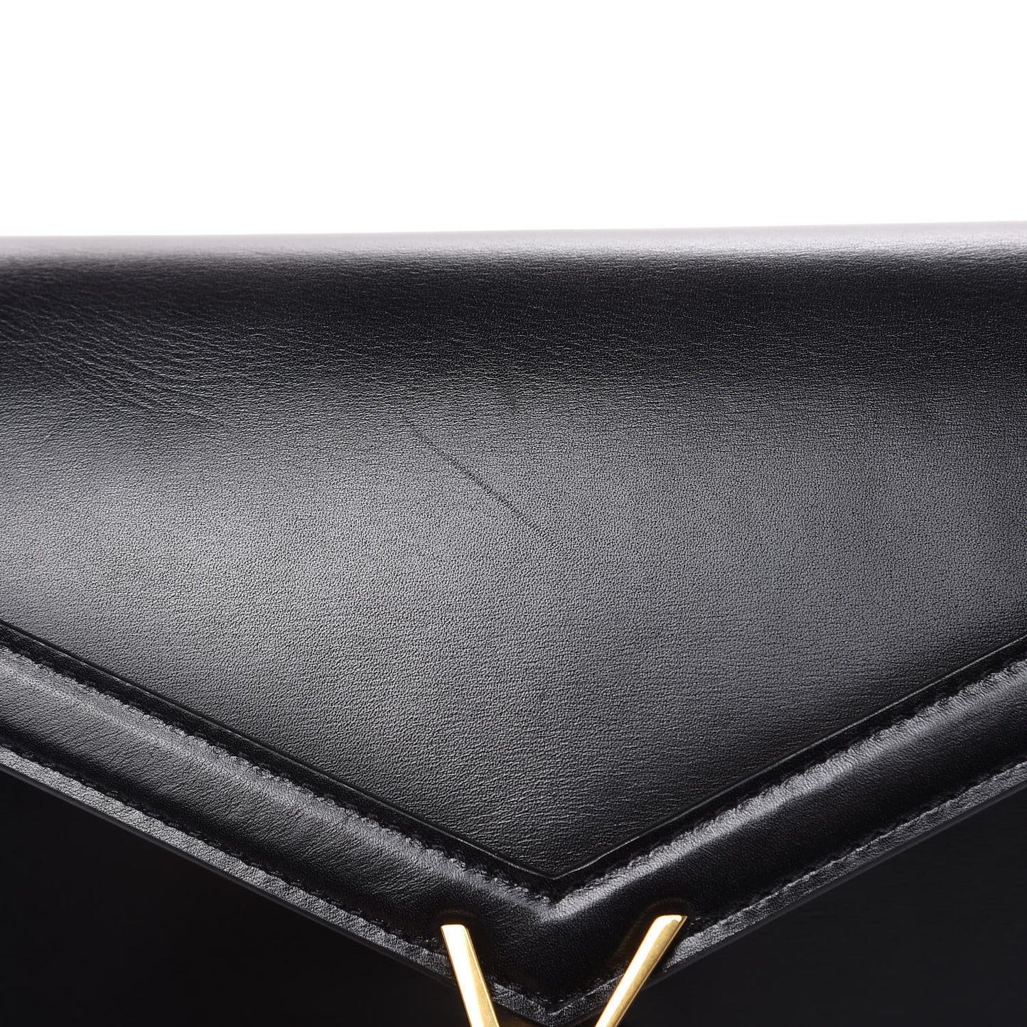 Smooth Calfskin Monogram Cassandra Clasp Bag Black