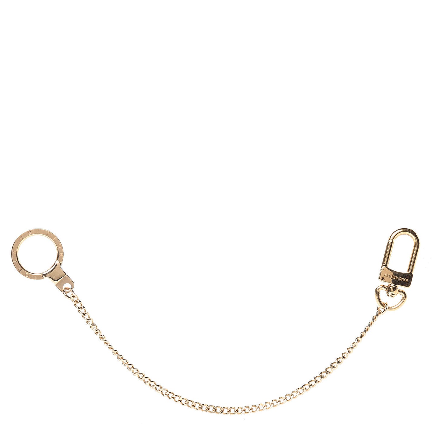 Metal Pochette Extender Key Ring Chain Gold