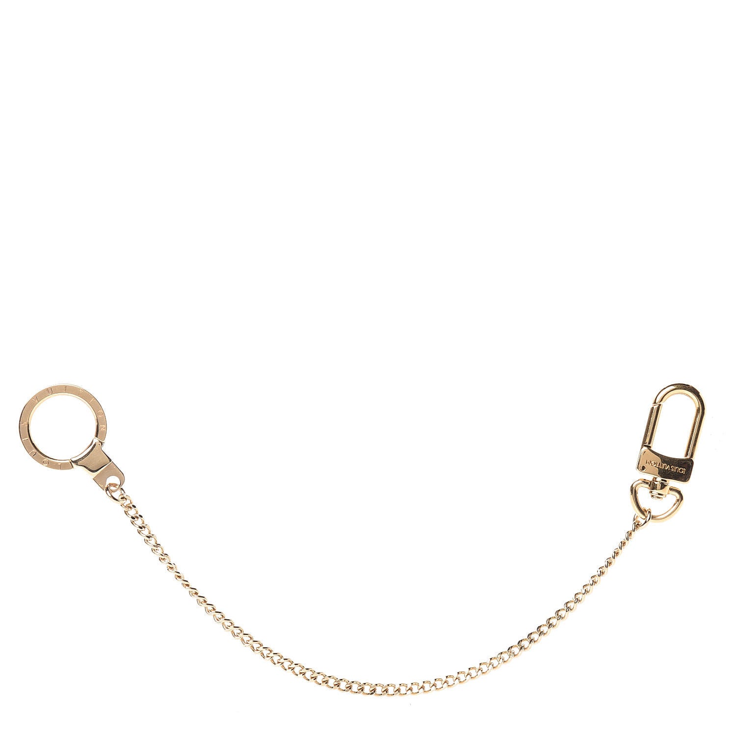 Louis Vuitton Metal Pochette Extender Key Ring Chain Gold 1 of 4