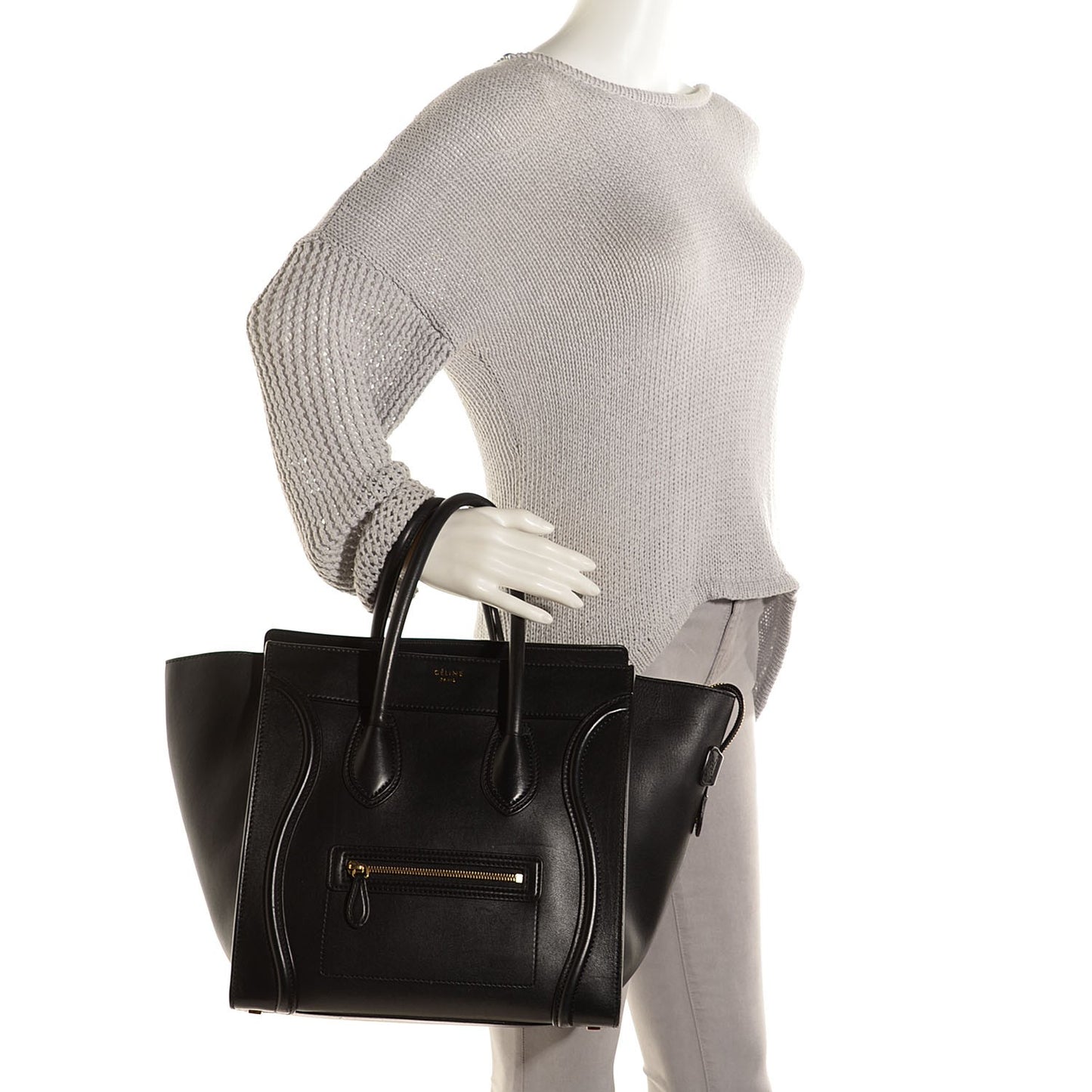 Smooth Calfskin Mini Luggage Black