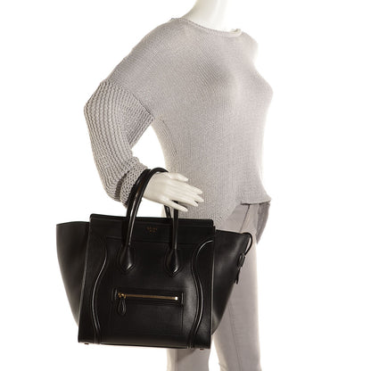 Celine Smooth Calfskin Mini Luggage Black 2 of 9