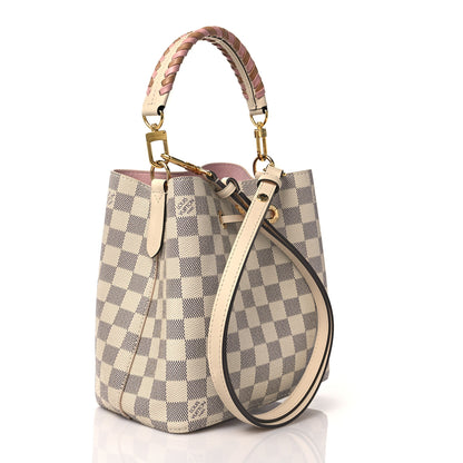 Louis Vuitton Damier Azur Braided Neonoe BB Pink 3 of 10