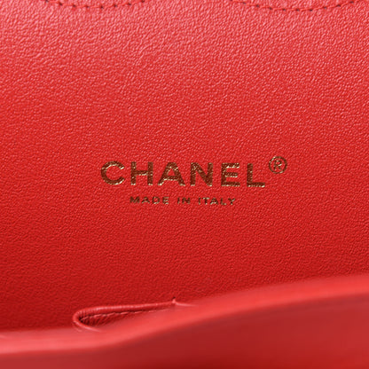 Chanel Lambskin Quilted Maxi Double Flap Red 6 of 17