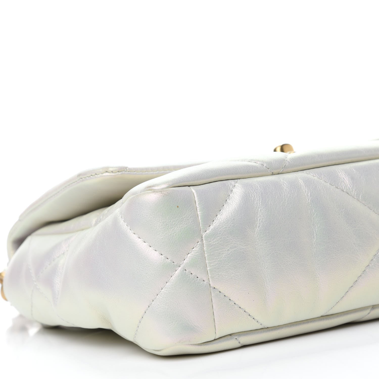 Chanel Iridescent Calfskin Quilted Medium Chanel 19 Flap White 6 of 12