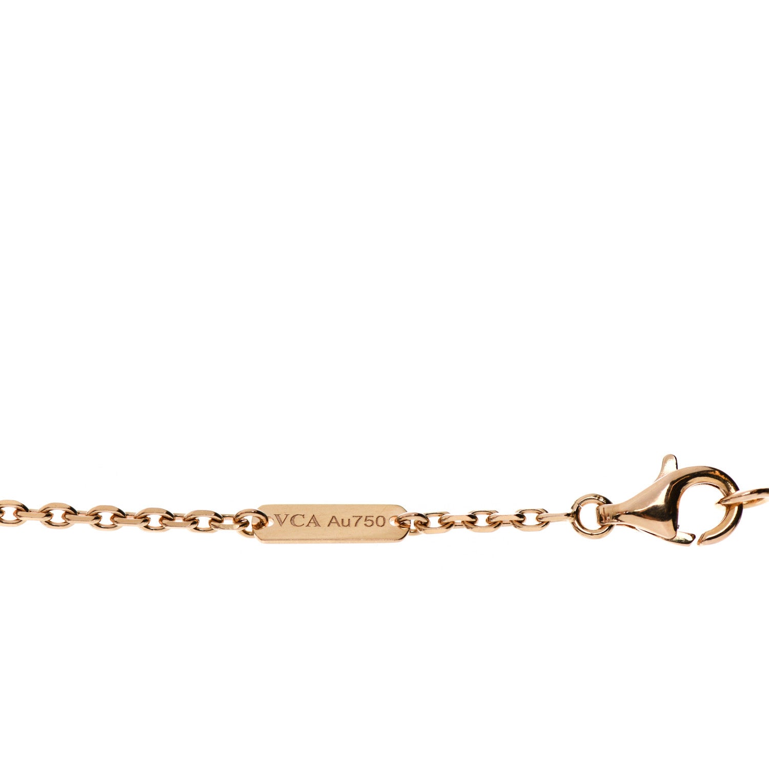 Van Cleef & Arpels 18K Rose Gold Raspberry Pink Sevres Porcelain Magic Alhambra Pendant Necklace 4 of 6
