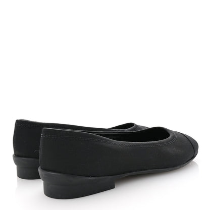 Chanel Grosgrain Cap Toe Uniform Ballerina Flats 41 Black 5 of 9
