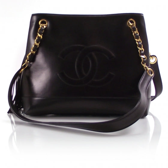 Lambskin Shopper Black