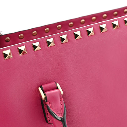 Valentino Garavani Vitello Rockstud Tote Deep Cyclamin 11 of 13