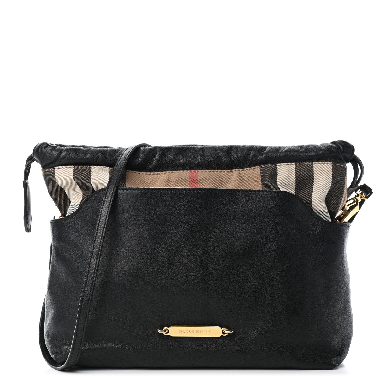 Burberry Calfskin House Check Little Crush Black 1 of 9
